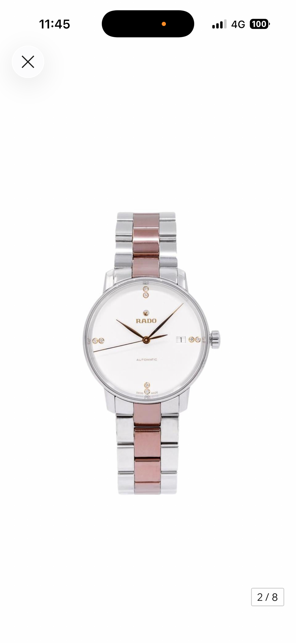 Rado couple Ladies R22860722 Coupoole Classic Diamond Set Watch